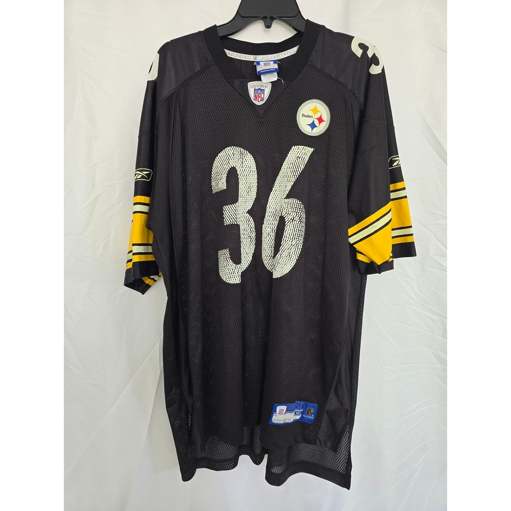 Vintage Pittsburgh Steelers Jerome‎ Bettis 36 NFL Reebok Jersey Men's XXL Black